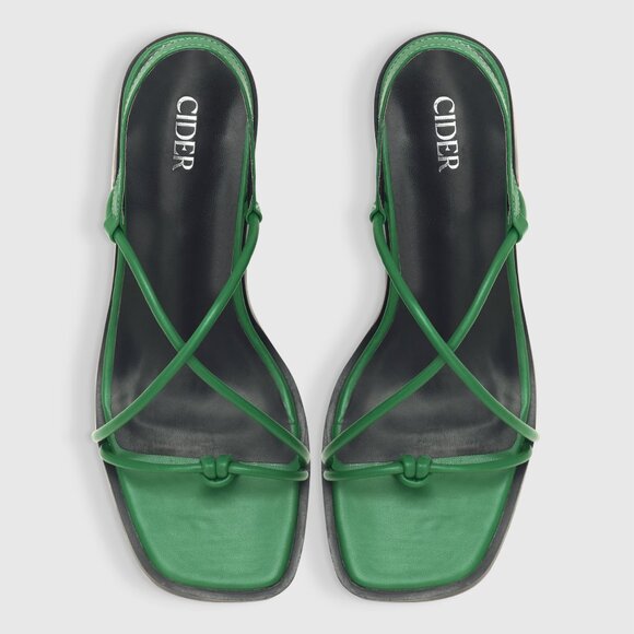 Cross Strap Chunky Heeled Sandals - Picture 2 of 7